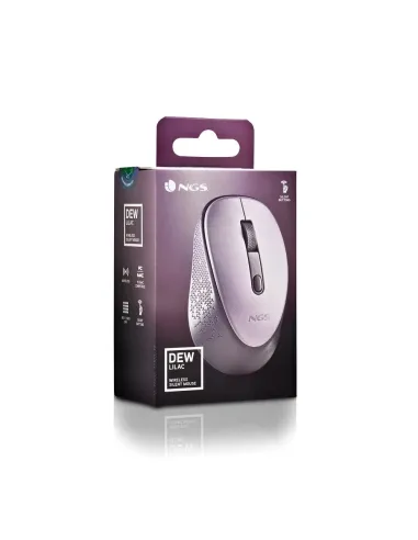 NGS DEW LILAC ratón Oficina Ambidextro RF inalámbrico Óptico 1600 DPI