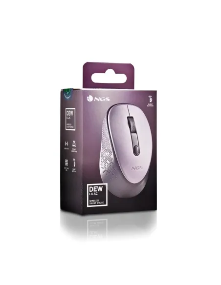 NGS DEW LILAC ratón Oficina Ambidextro RF inalámbrico Óptico 1600 DPI