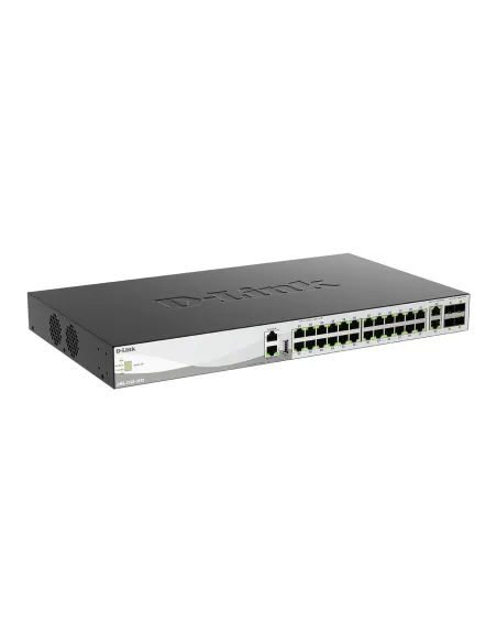 D-Link DMS-3130-30TS E switch Gestionado L3 10G Ethernet (100 1000 10000) Montaje en pared escritorio Negro