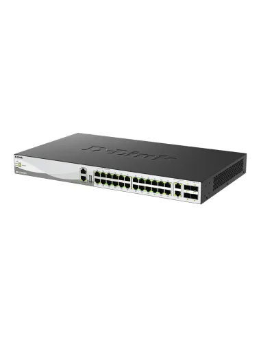 D-Link DMS-3130-30TS E switch Gestionado L3 10G Ethernet (100 1000 10000) Montaje en pared escritorio Negro