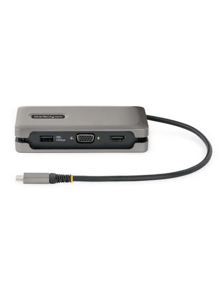 StarTech.com Adaptador Multipuertos USB-C - HDMI 4K a 60Hz VGA - Hub Ladrón USB de 3 Puertos - Power Delivery de Paso de 100W -