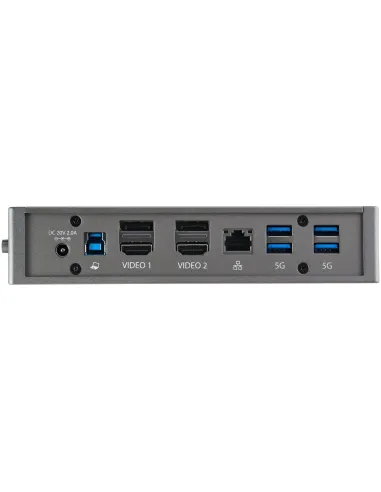 StarTech.com Dock USB-C o USB-A - Docking Station Universal Híbrido USB 3.0 para Ordenador Portátil USB Tipo C o USB-A - para 2
