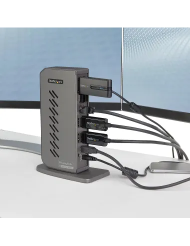 StarTech.com Dock USB-C o USB-A - Docking Station Universal Híbrido USB 3.0 para Ordenador Portátil USB Tipo C o USB-A - para 2