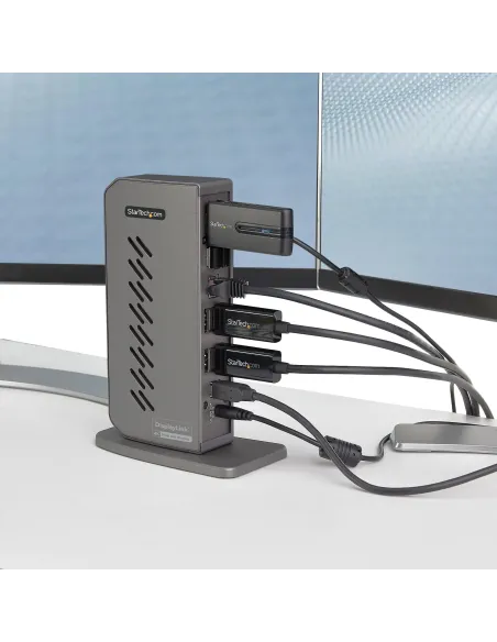 StarTech.com Dock USB-C o USB-A - Docking Station Universal Híbrido USB 3.0 para Ordenador Portátil USB Tipo C o USB-A - para 2