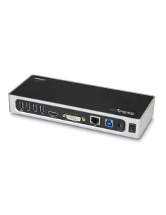 StarTech.com Replicador de Puertos USB 3.0 - Docking Station de Portátil para Dos Pantallas con Vídeo HDMI & DVI VGA - Ladrón 2