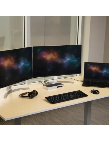 StarTech.com Replicador de Puertos USB 3.0 - Docking Station de Portátil para Dos Pantallas con Vídeo HDMI & DVI VGA - Ladrón