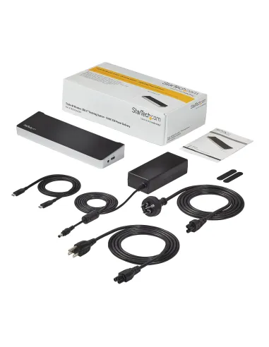 StarTech.com Dock USB-C para 3 Monitores 4K - Hub Ladrón de 5 Puertos USB 3.2 5Gbps - HDMI y DisplayPort - Mac y Windows -