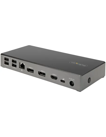 StarTech.com Dock USB-C - Docking Station USB Tipo C para 3 Monitores de 4K - con 100W de Entrega de Alimentación PD - Modo Alt