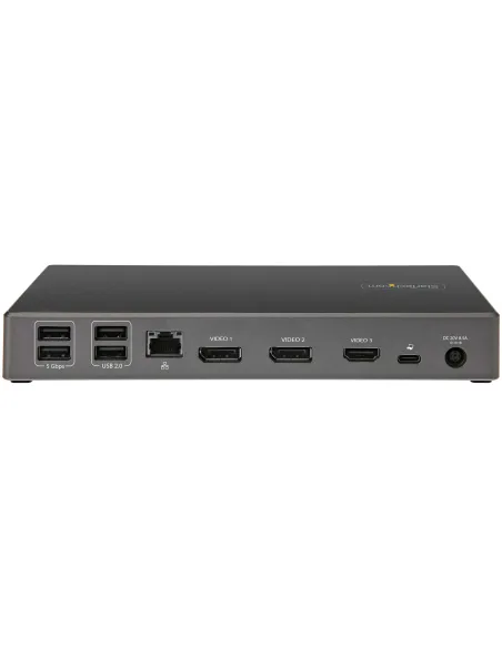 StarTech.com Dock USB-C - Docking Station USB Tipo C para 3 Monitores de 4K - con 100W de Entrega de Alimentación PD - Modo Alt