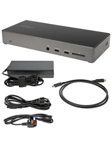 StarTech.com Dock USB-C - Docking Station USB Tipo C para 3 Monitores de 4K - con 100W de Entrega de Alimentación PD - Modo Alt