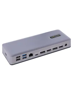 StarTech.com Docking Station USB-C 4K30 Triple  4K60 Doble - Modo Alt DP DP HDMI - Hub USB de 7 Puertos - PD 3.0 - GbE - Audio 2