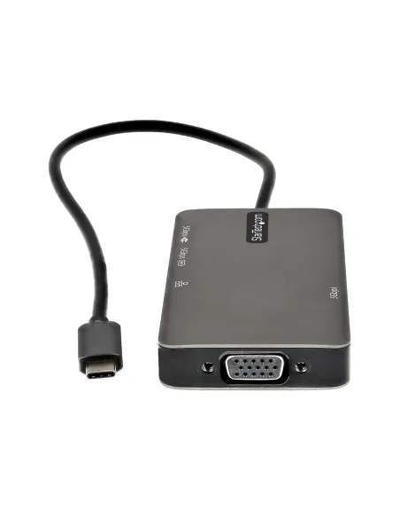 StarTech.com Adaptador Multipuertos USB-C - Docking Station USB Tipo C a HDMI 4K30 o VGA 1080p - Replicador de Puertos USBC PD