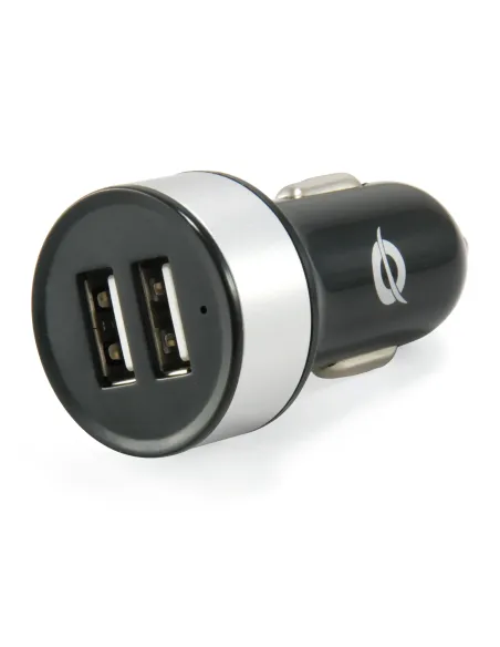 Conceptronic CUSBCAR2A cargador de dispositivo móvil Tableta Plata Encendedor de cigarrillos Auto
