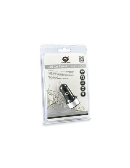 Conceptronic CUSBCAR2A cargador de dispositivo móvil Tableta Plata Encendedor de cigarrillos Auto