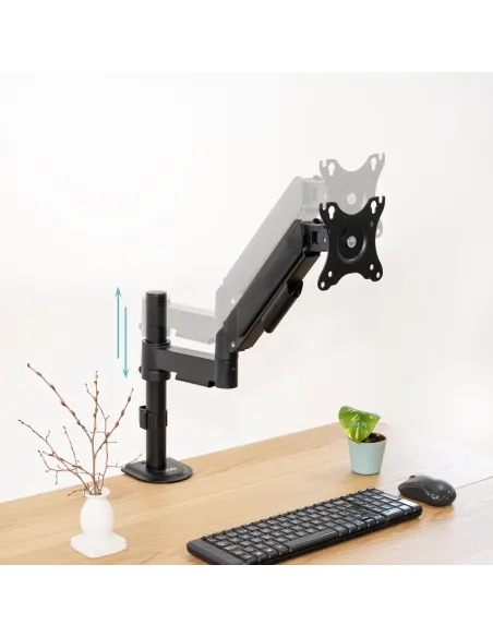 TooQ Soporte de Mesa para Pantallas 17”-32”, Color Negro