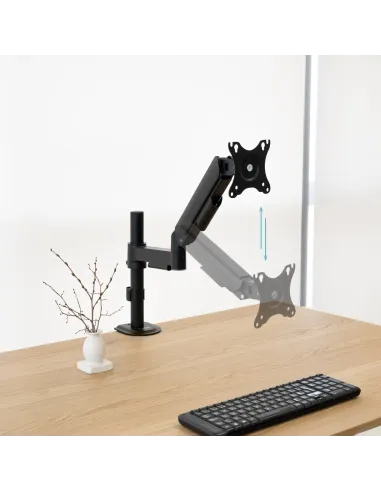 TooQ Soporte de Mesa para Pantallas 17”-32”, Color Negro