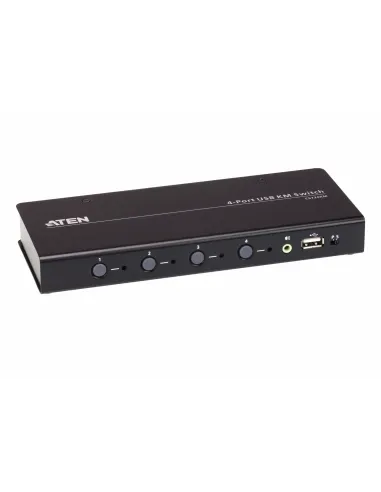 ATEN Switch KM USB de 4 puertos con Boundless Switching (cables incluidos)