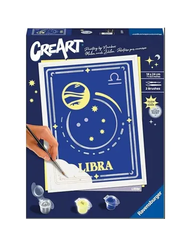 Kit para pintar con números ravensburger creart serie trend d zodiac: libra