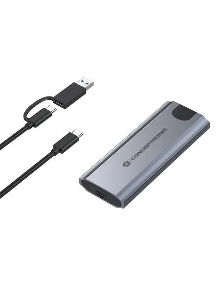 Conceptronic DANTE05G caja para disco duro externo Caja externa para unidad de estado sólido (SSD) Gris M.2