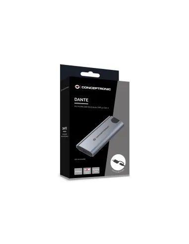 Conceptronic DANTE05G caja para disco duro externo Caja externa para unidad de estado sólido (SSD) Gris M.2