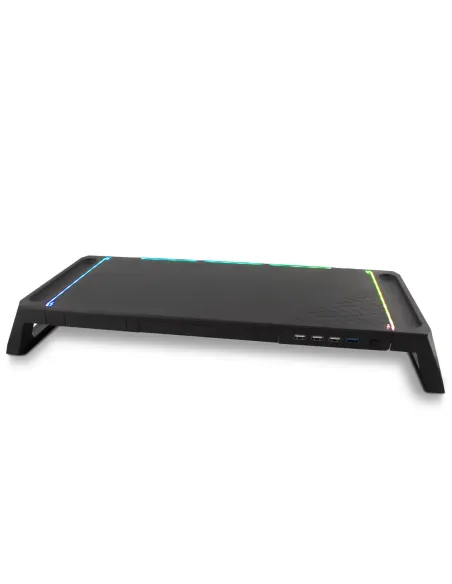 Deep Gaming DEEPGAMING SOPORTE PARA MONITOR CON HUB 4USB + ILUMINACION RGB