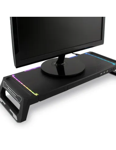 Deep Gaming DEEPGAMING SOPORTE PARA MONITOR CON HUB 4USB + ILUMINACION RGB
