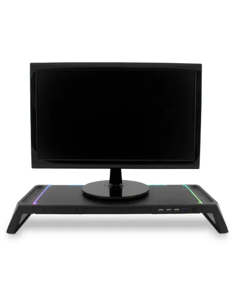 Deep Gaming DEEPGAMING SOPORTE PARA MONITOR CON HUB 4USB + ILUMINACION RGB