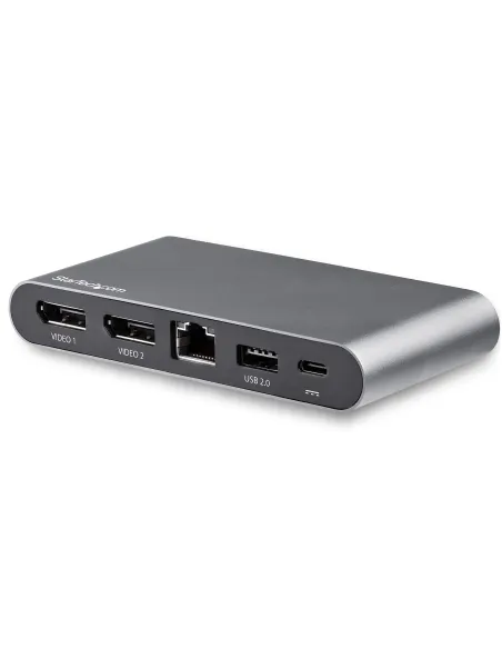 StarTech.com Docking Station USB C para 2 Monitores DisplayPort 4K - con Entrega de Potencia de 100W Passthrough - GbE - Hub