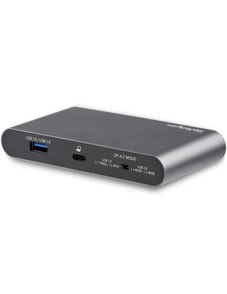 StarTech.com Docking Station USB C para 2 Monitores DisplayPort 4K - con Entrega de Potencia de 100W Passthrough - GbE - Hub