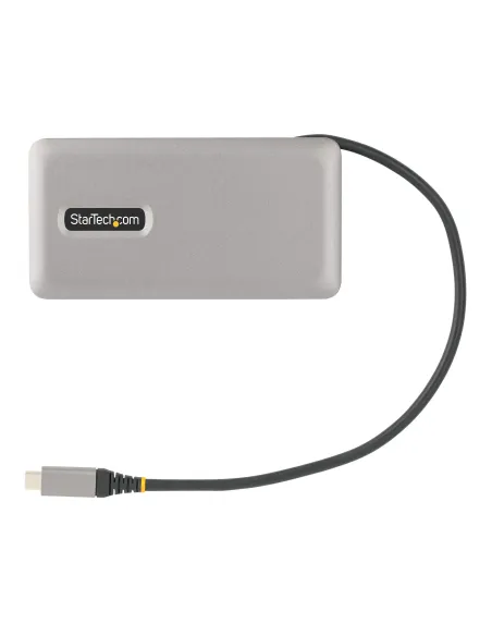 StarTech.com Adaptador Multipuertos USB-C - HDMI DP 4K a 60Hz - Hub Ladrón USB de 3 Puertos - Power Delivery de Paso de 100W -