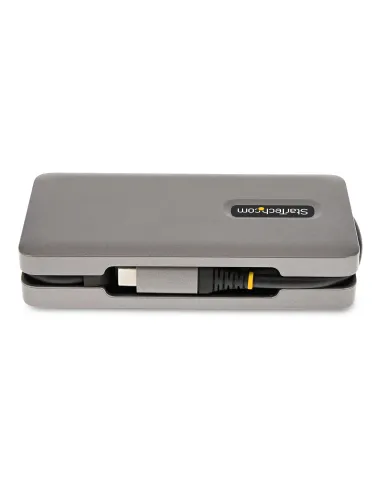 StarTech.com Adaptador Multipuertos USB-C - HDMI DP 4K a 60Hz - Hub Ladrón USB de 3 Puertos - Power Delivery de Paso de 100W -