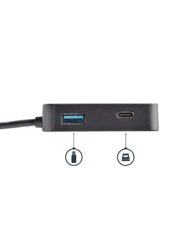 StarTech.com Adaptador Multipuertos USB C - Mini Dock Portátil USB-C 4K HDMI - Gigabit Ethernet - Hub USB 3.0 (1x USB-A 1x