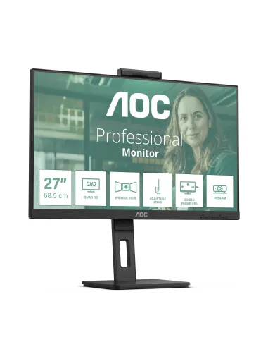 AOC Q27P3QW pantalla para PC 68,6 cm (27") 2560 x 1440 Pixeles Quad HD Negro