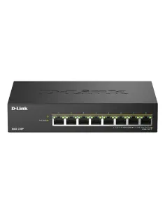 D-Link DMS-108P E switch No administrado 2.5G Ethernet (100 1000 2500) Energía sobre Ethernet (PoE) Negro