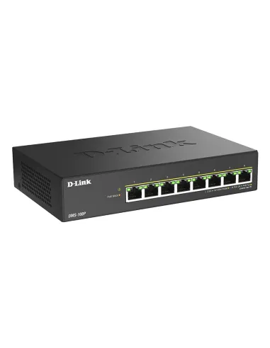 D-Link DMS-108P E switch No administrado 2.5G Ethernet (100 1000 2500) Energía sobre Ethernet (PoE) Negro