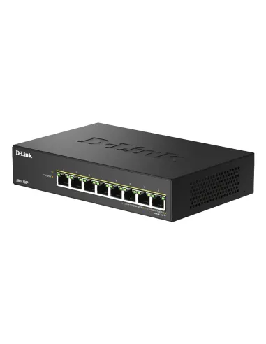 D-Link DMS-108P E switch No administrado 2.5G Ethernet (100 1000 2500) Energía sobre Ethernet (PoE) Negro