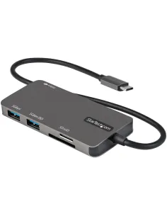 StarTech.com Adaptador Multipuertos USB C - USB C a HDMI de 4K - 100W de Entrega de Alimentación PD - SD - MicroSD - Hub Ladrón