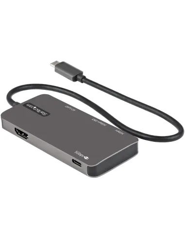 StarTech.com Adaptador Multipuertos USB C - USB C a HDMI de 4K - 100W de Entrega de Alimentación PD - SD - MicroSD - Hub Ladrón
