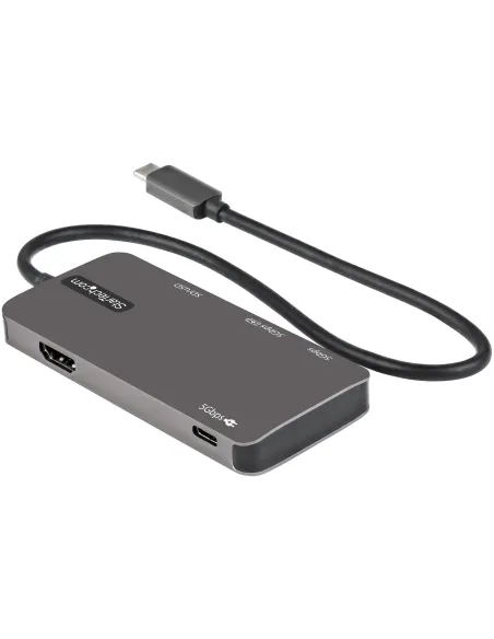 StarTech.com Adaptador Multipuertos USB C - USB C a HDMI de 4K - 100W de Entrega de Alimentación PD - SD - MicroSD - Hub Ladrón