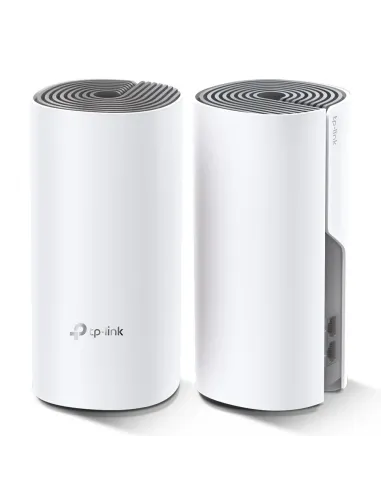 TP-Link Deco E4 (2-pack) Doble banda (2,4 GHz   5 GHz) Wi-Fi 5 (802.11ac) Blanco, Gris Interno