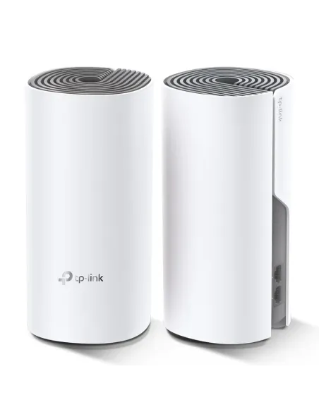TP-Link Deco E4 (2-pack) Doble banda (2,4 GHz   5 GHz) Wi-Fi 5 (802.11ac) Blanco, Gris Interno