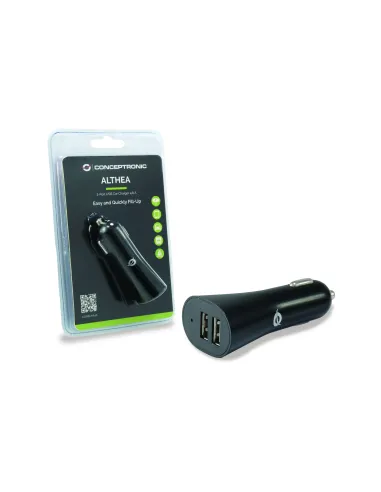 Conceptronic Cargador de coche USB de 2 puertos de 4,2 A