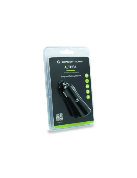Conceptronic Cargador de coche USB de 2 puertos de 4,2 A