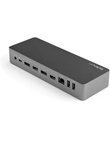 StarTech.com Docking Station Universal para Portátil - Replicador de Puertos Híbrido USB-C -A - 2x HDMI y DP 4K - PD 100W - Mac
