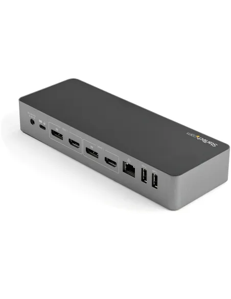 StarTech.com Docking Station Universal para Portátil - Replicador de Puertos Híbrido USB-C -A - 2x HDMI y DP 4K - PD 100W - Mac