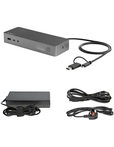 StarTech.com Docking Station Universal para Portátil - Replicador de Puertos Híbrido USB-C -A - 2x HDMI y DP 4K - PD 100W - Mac