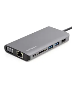 StarTech.com Adaptador Multipuertos USB-C - Mini Docking Station para Viajes con HDMI de 4K o VGA de 1080p - con Hub Ladrón USB 2