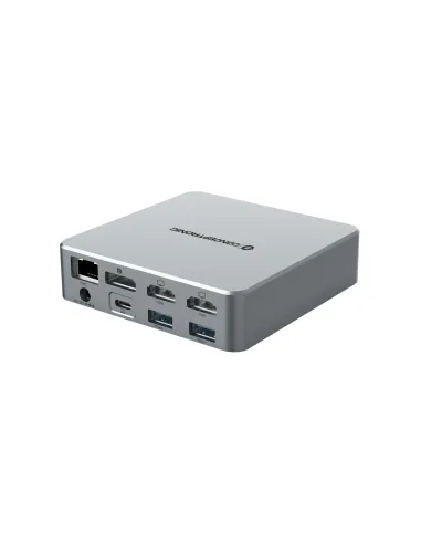 Conceptronic DONN25G base para portátil y replicador de puertos Alámbrico USB 3.2 Gen 2 (3.1 Gen 2) Type-C Plata