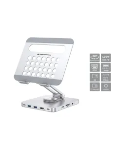 Conceptronic DONN26G mueble y soporte para dispositivo multimedia Plata Tableta Carro para administración de tabletas