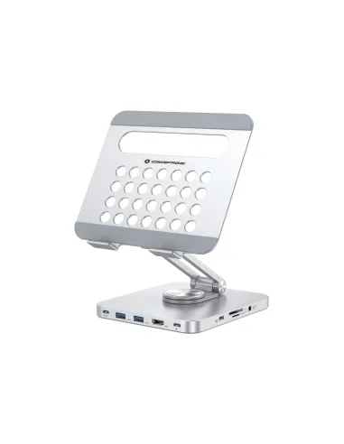 Conceptronic DONN26G mueble y soporte para dispositivo multimedia Plata Tableta Carro para administración de tabletas